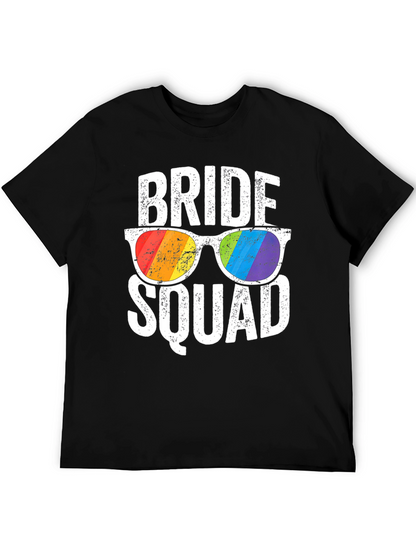 Bride Squad Rainbow Sunglasses T-Shirt