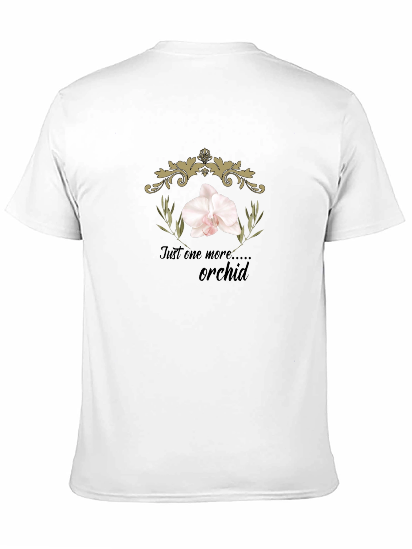 Just One More Orchid Black T-Shirt