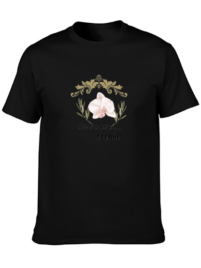 Just One More Orchid Black T-Shirt