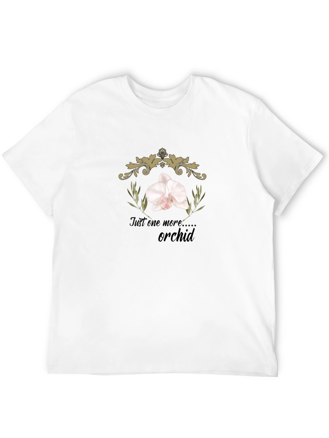 Just One More Orchid Black T-Shirt