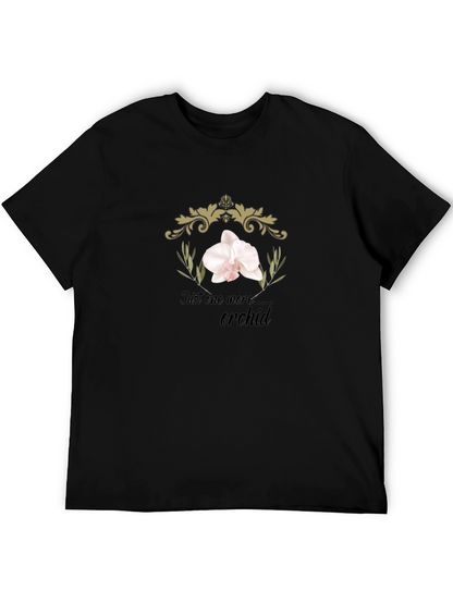 Just One More Orchid Black T-Shirt