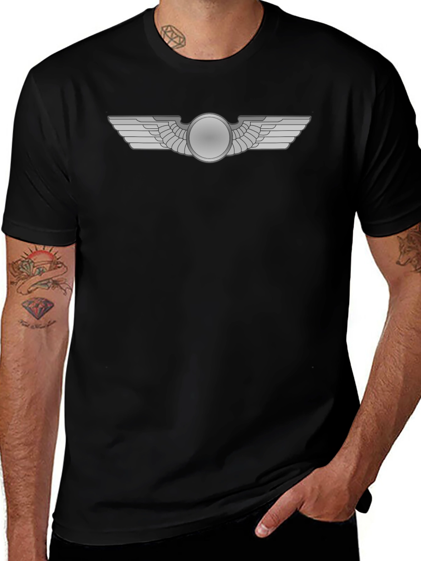 Winged Emblem Black T-Shirt