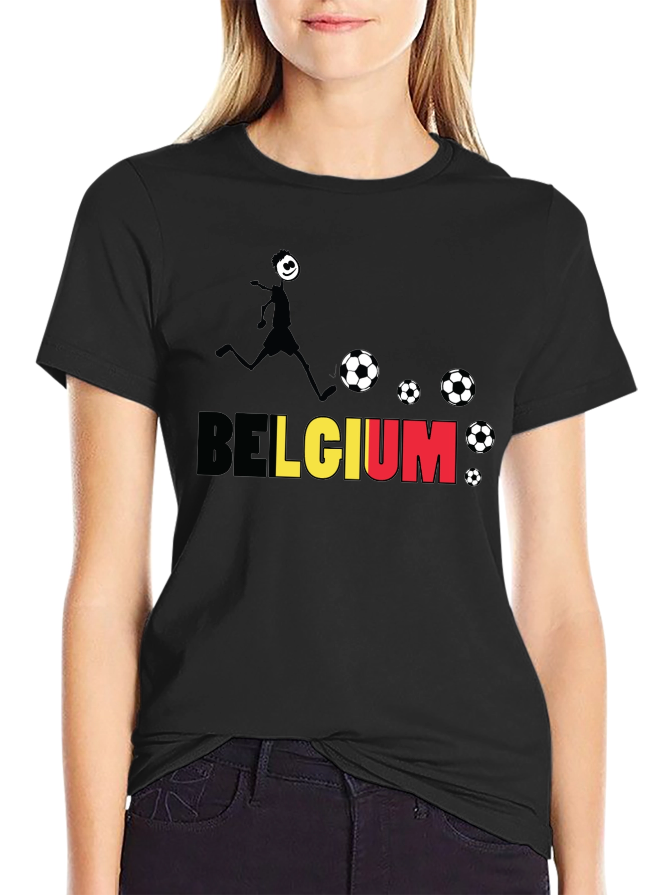 Belgium Soccer Fan T-Shirt - Black