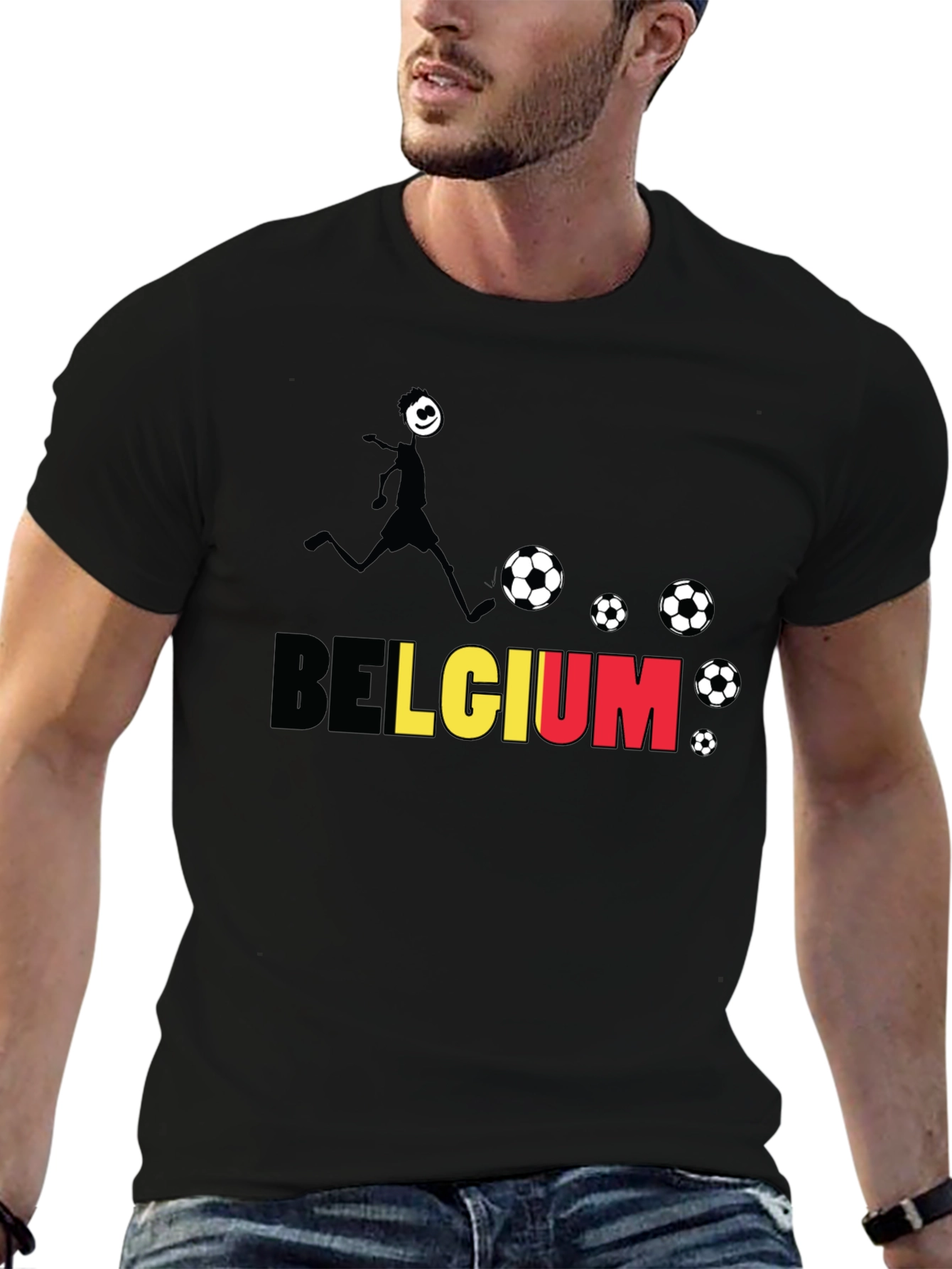 Belgium Soccer Fan T-Shirt - Black