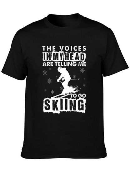 Funny Skiing T-Shirt - Voices in My Head