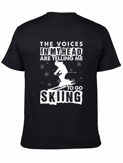 Funny Skiing T-Shirt - Voices in My Head
