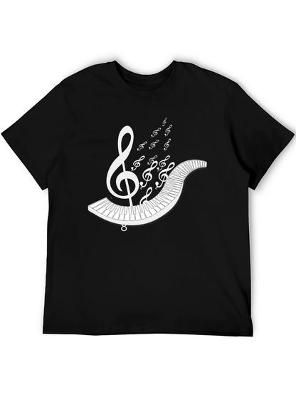 Music Lovers T-Shirt: Piano & Treble Clef