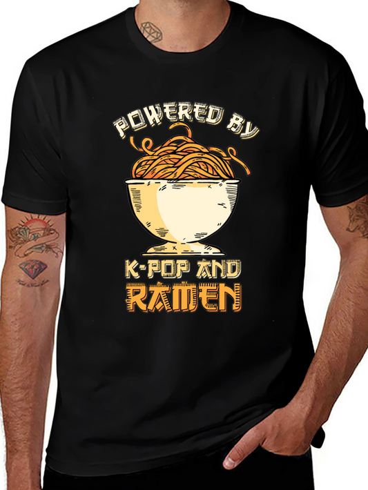 Powered by K-Pop and Ramen Graphic Tee