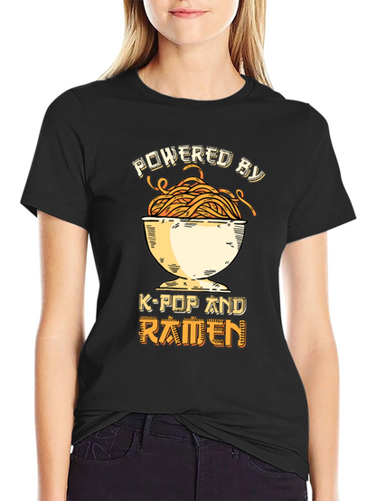 Powered by K-Pop and Ramen Graphic Tee