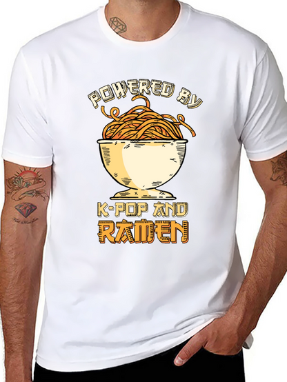 Powered by K-Pop and Ramen Graphic Tee