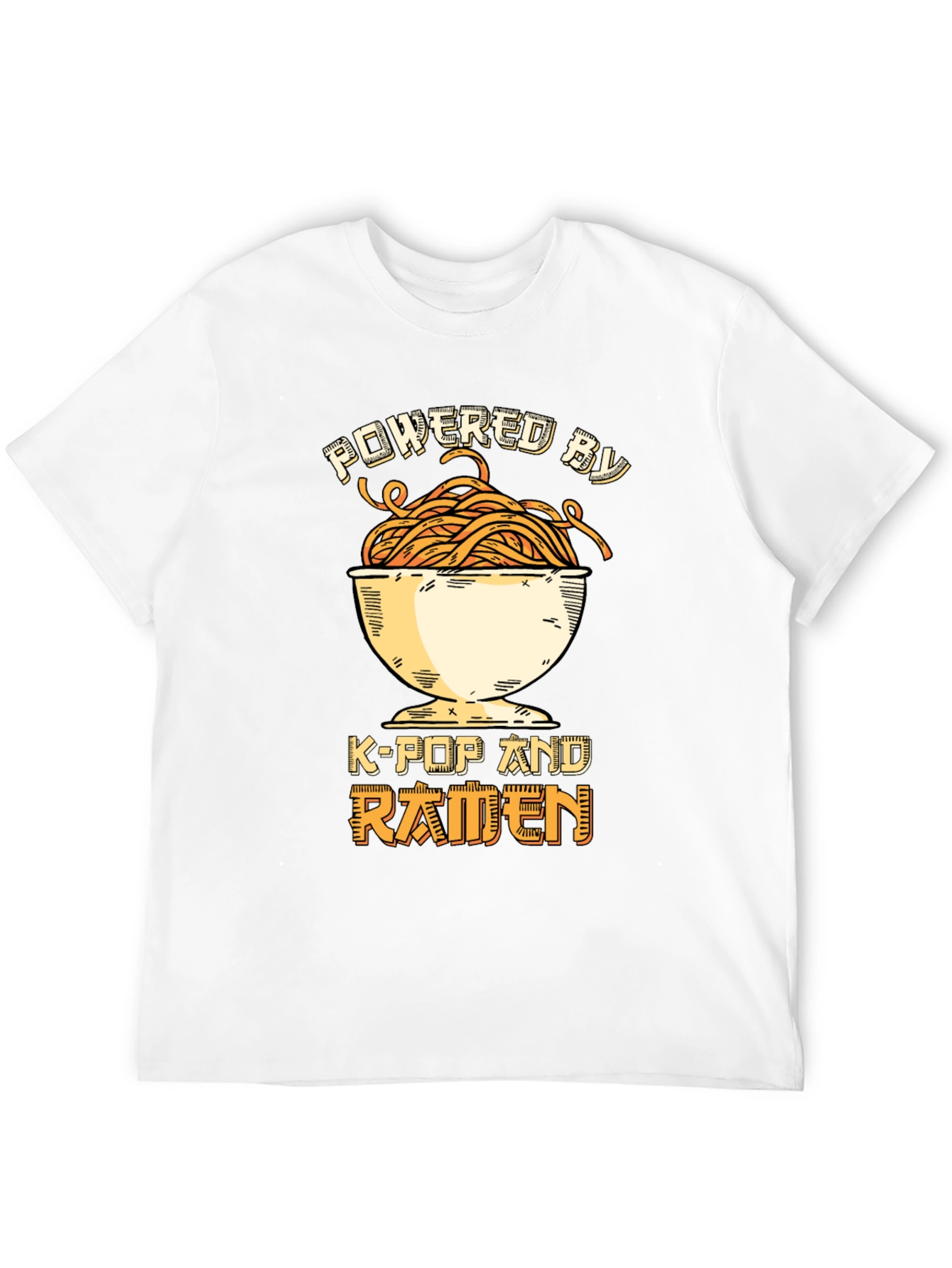 Powered by K-Pop and Ramen Graphic Tee