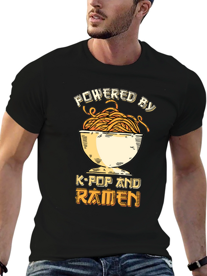 Powered by K-Pop and Ramen Graphic Tee