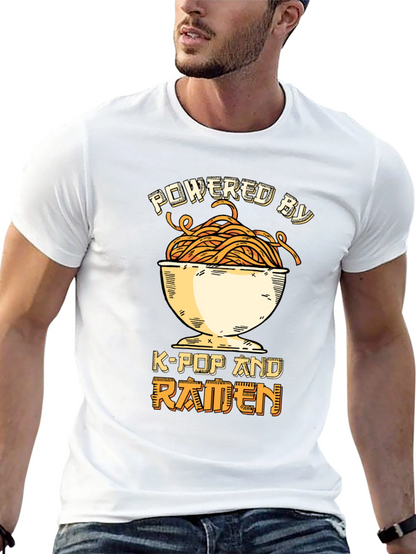 Powered by K-Pop and Ramen Graphic Tee
