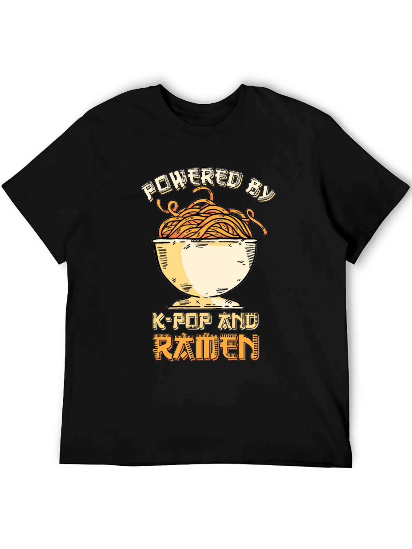 Powered by K-Pop and Ramen Graphic Tee