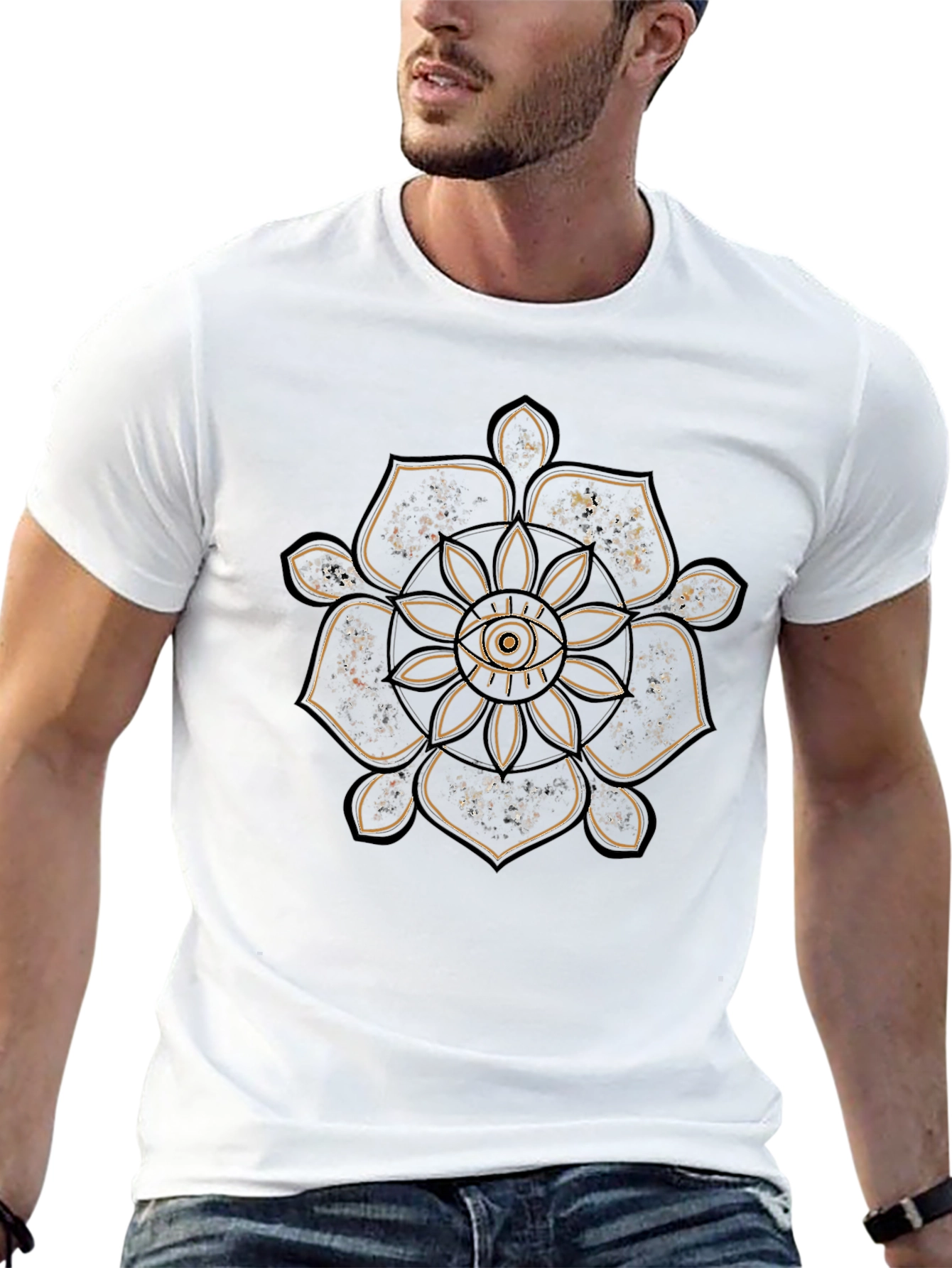Mystic Eye Mandala Graphic Black T-Shirt