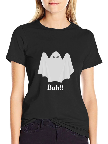 Ghost Buh!! Black T-Shirt - Halloween Spooky Season