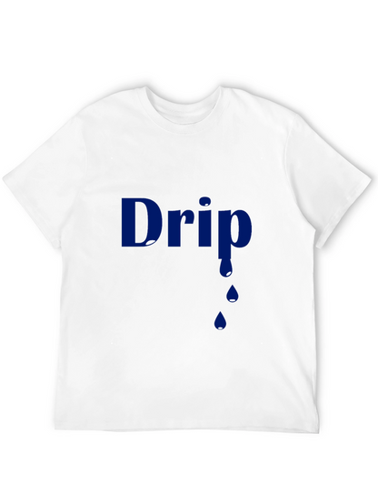 Mens Black Drip Graphic T-Shirt