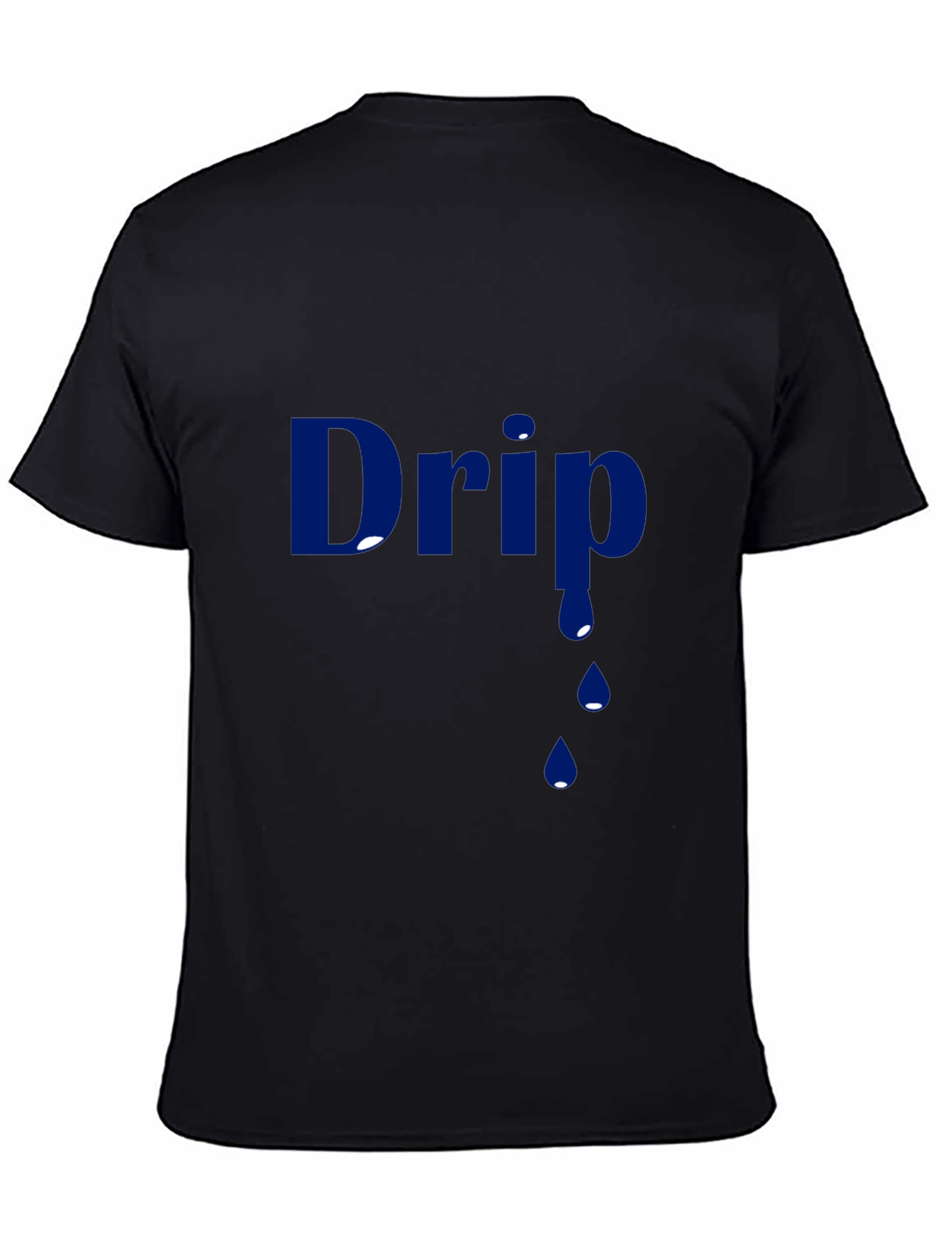 Mens Black Drip Graphic T-Shirt