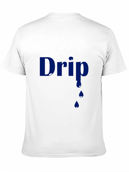 Mens Black Drip Graphic T-Shirt