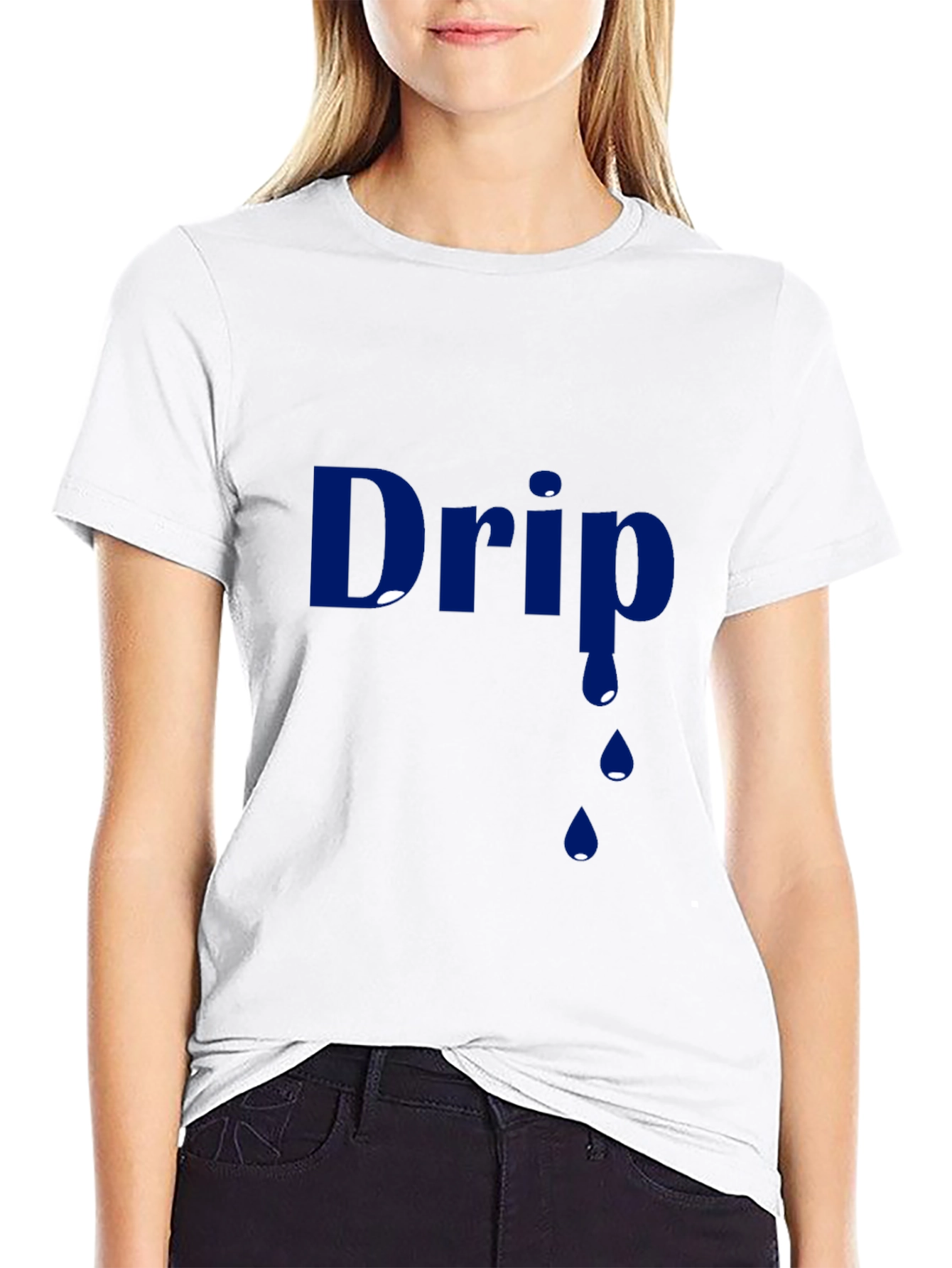 Mens Black Drip Graphic T-Shirt