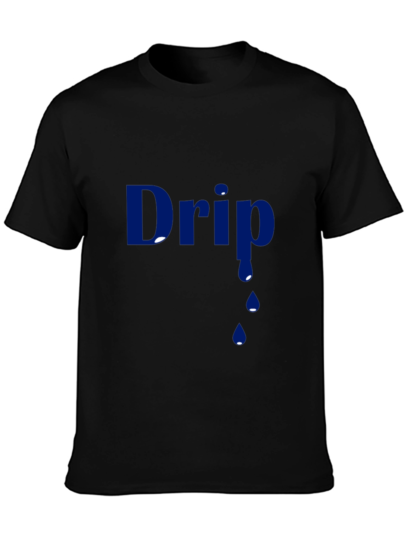 Mens Black Drip Graphic T-Shirt