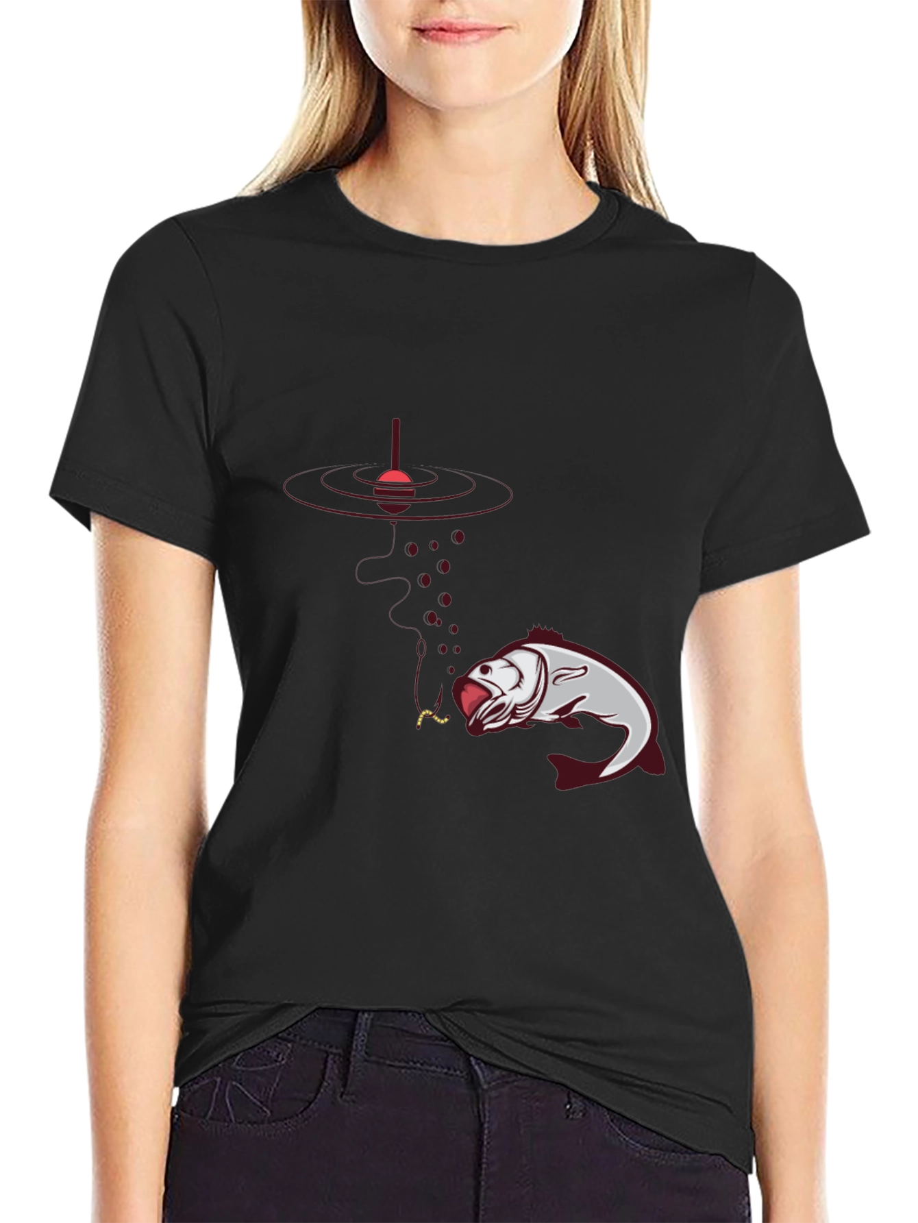 Fishing Graphic Black T-Shirt - Anglers Delight