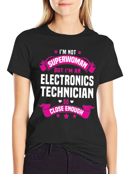 Electronics Technician Superwoman T-Shirt