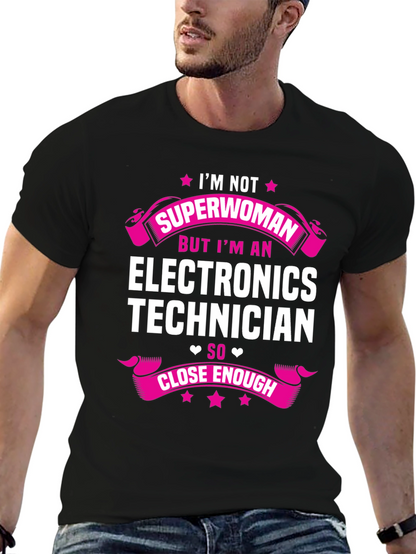 Electronics Technician Superwoman T-Shirt