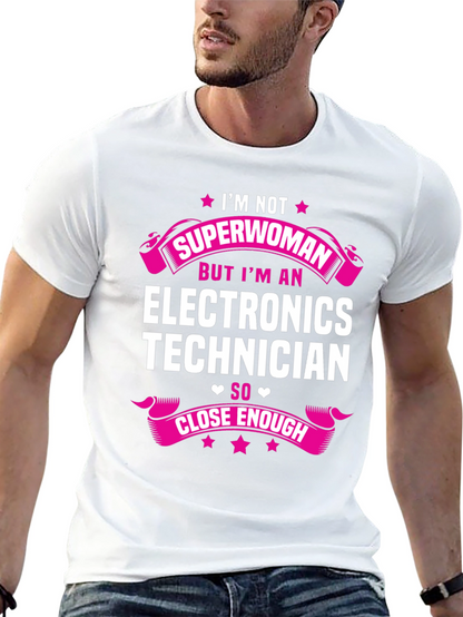 Electronics Technician Superwoman T-Shirt