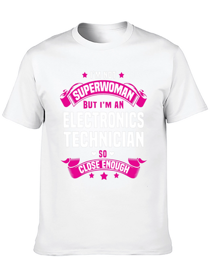 Electronics Technician Superwoman T-Shirt