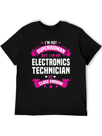 Electronics Technician Superwoman T-Shirt