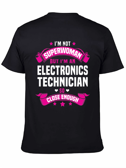 Electronics Technician Superwoman T-Shirt