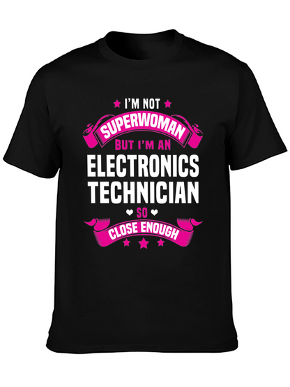 Electronics Technician Superwoman T-Shirt