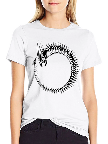 Ouroboros Dragon Graphic Black T-Shirt