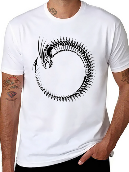 Ouroboros Dragon Graphic Black T-Shirt