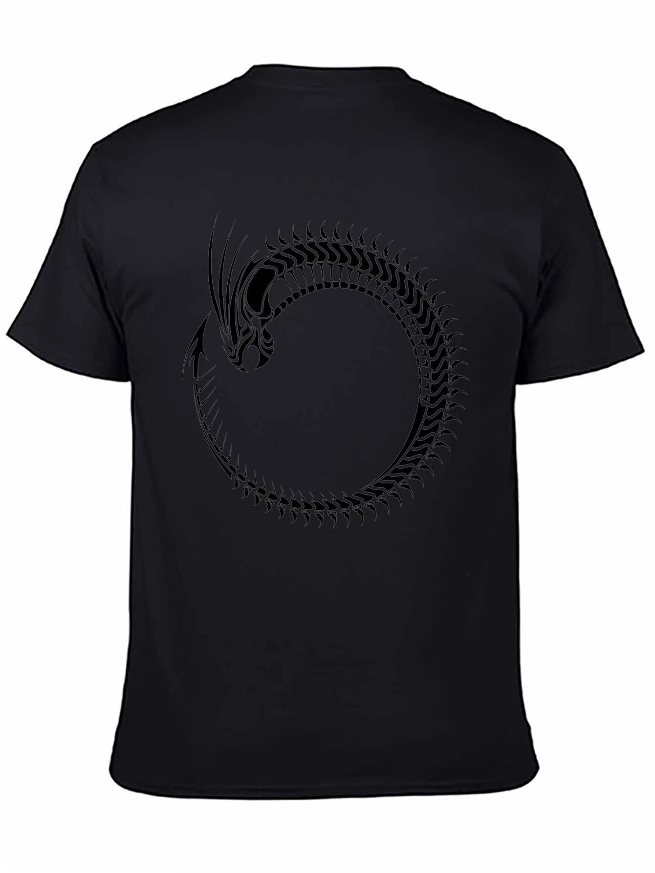Ouroboros Dragon Graphic Black T-Shirt