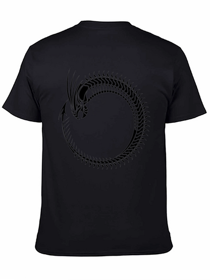 Ouroboros Dragon Graphic Black T-Shirt
