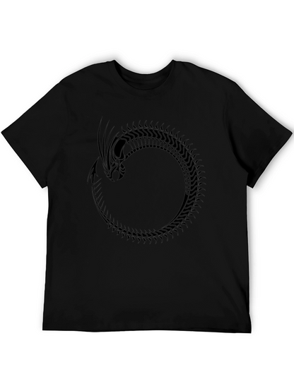 Ouroboros Dragon Graphic Black T-Shirt