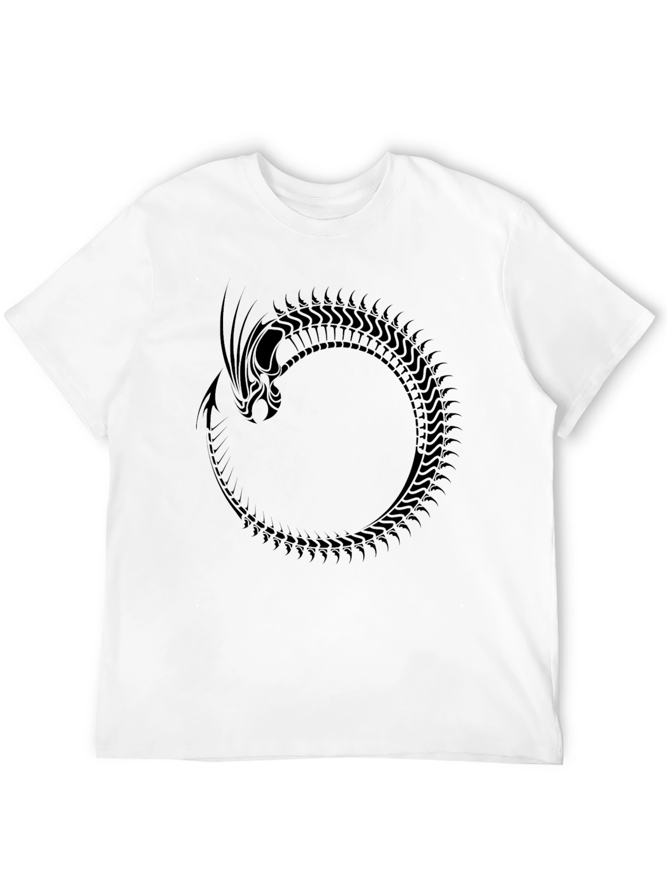 Ouroboros Dragon Graphic Black T-Shirt