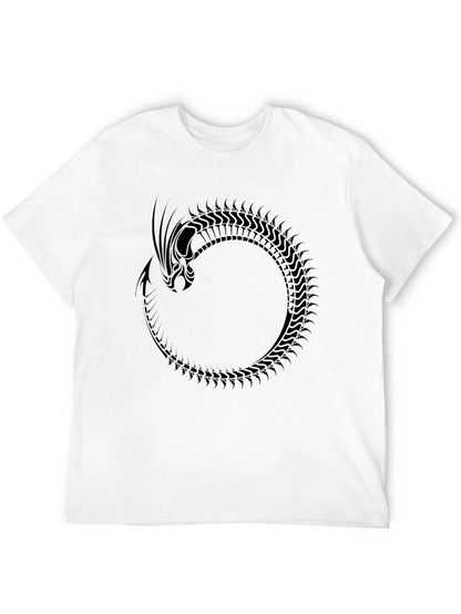 Ouroboros Dragon Graphic Black T-Shirt