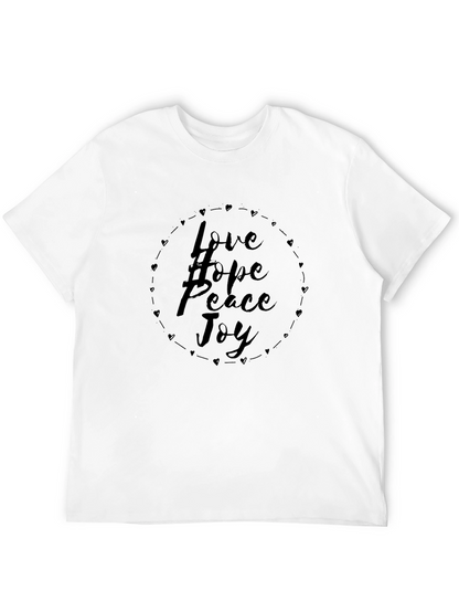 Love Hope Peace Joy Black Graphic Tee