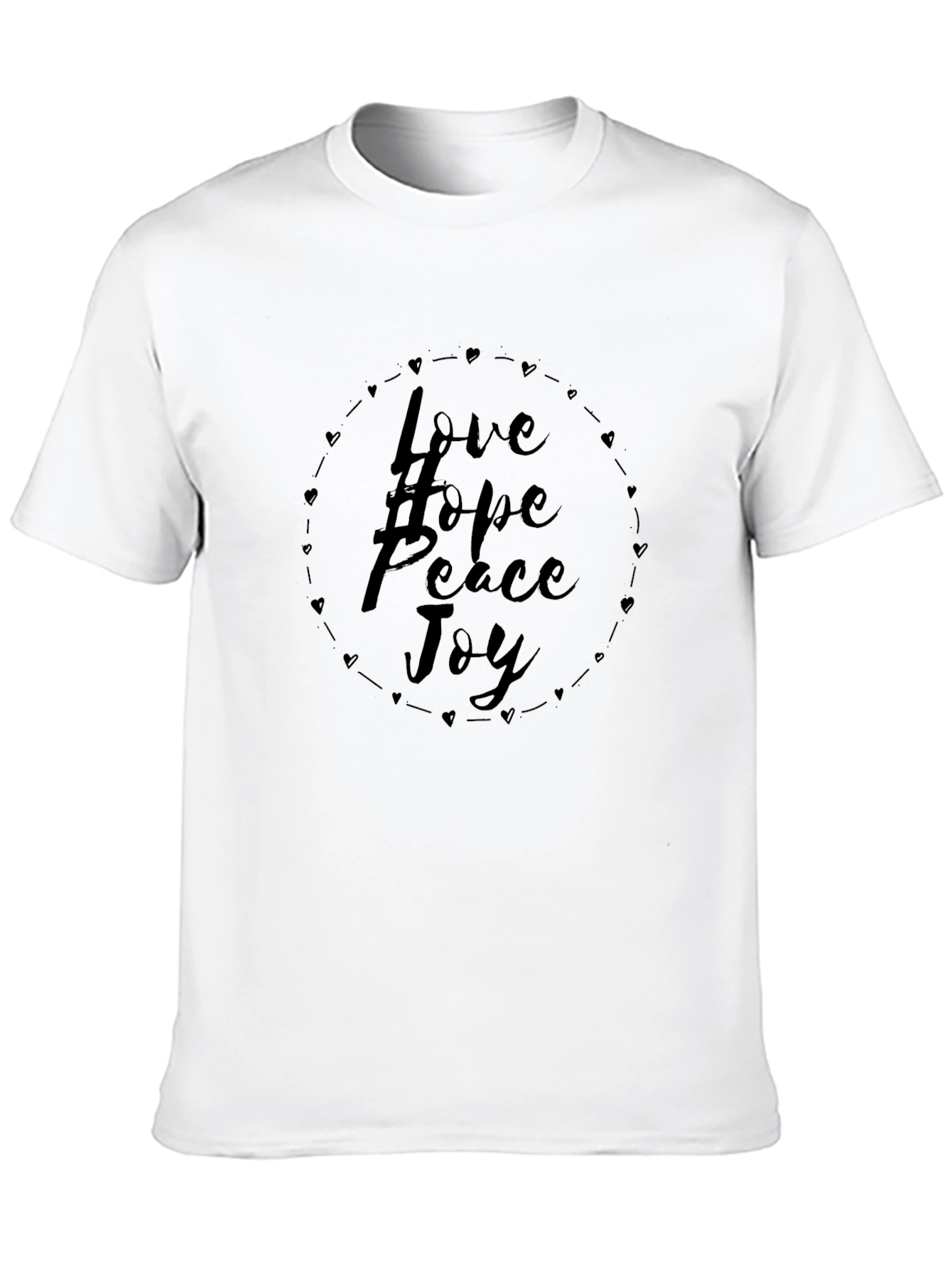Love Hope Peace Joy Black Graphic Tee
