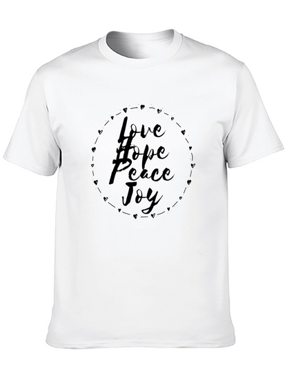 Love Hope Peace Joy Black Graphic Tee