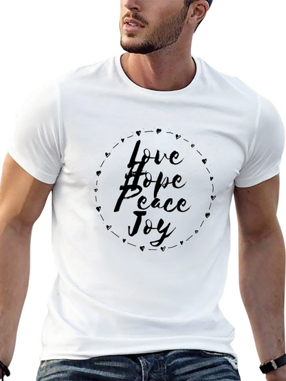 Love Hope Peace Joy Black Graphic Tee