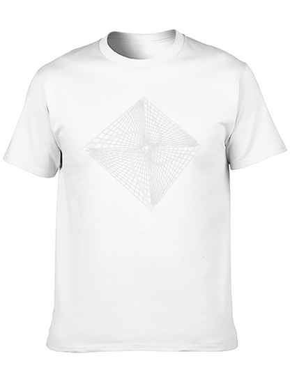 Abstract Illusion Graphic Tee - Black