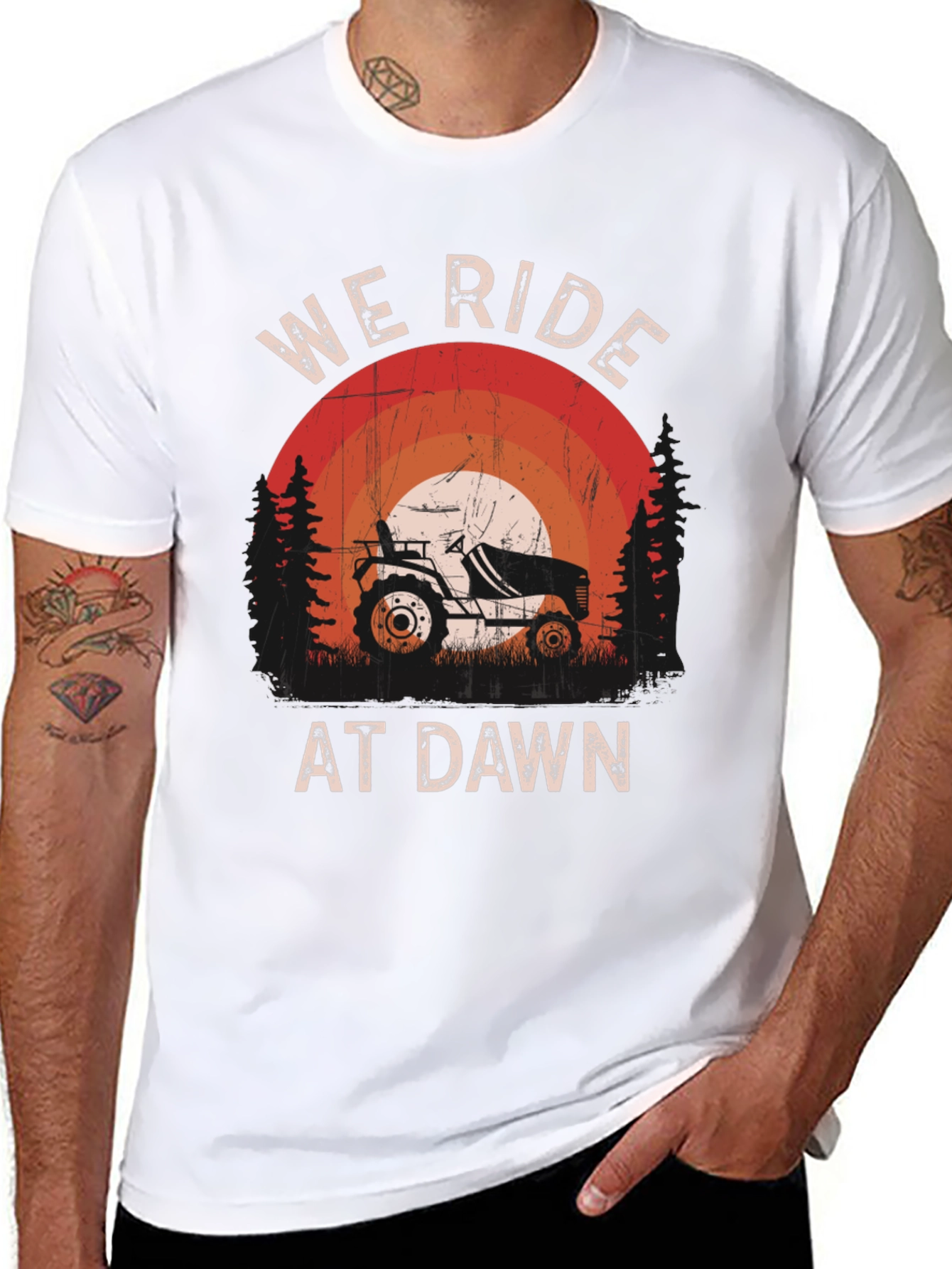 We Ride At Dawn Tractor T-Shirt