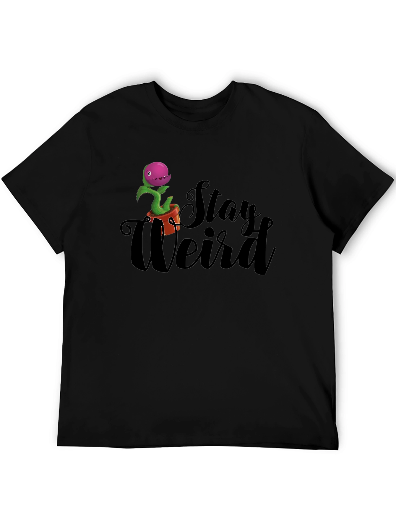 Stay Weird Venus Flytrap T-Shirt - Black