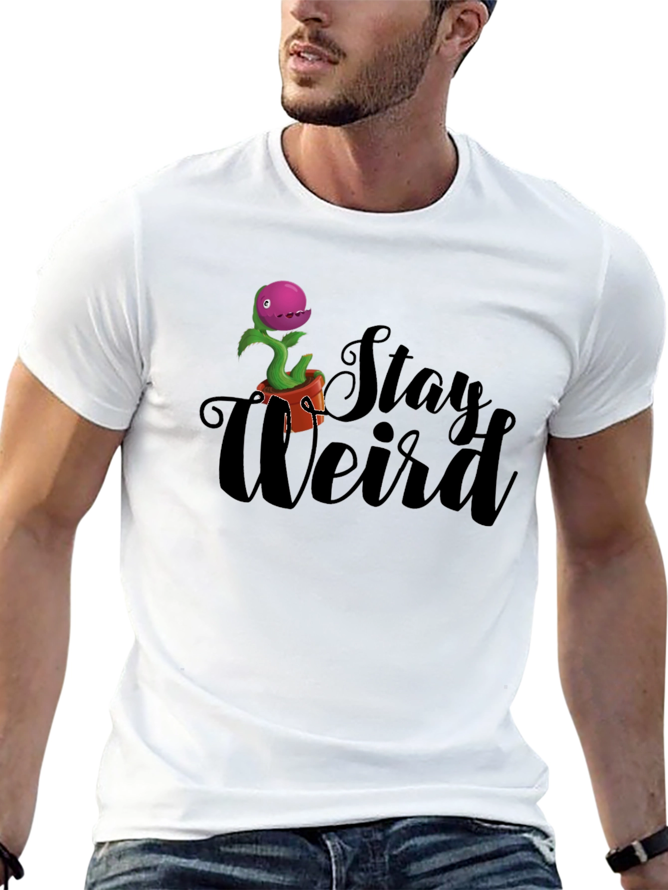Stay Weird Venus Flytrap T-Shirt - Black