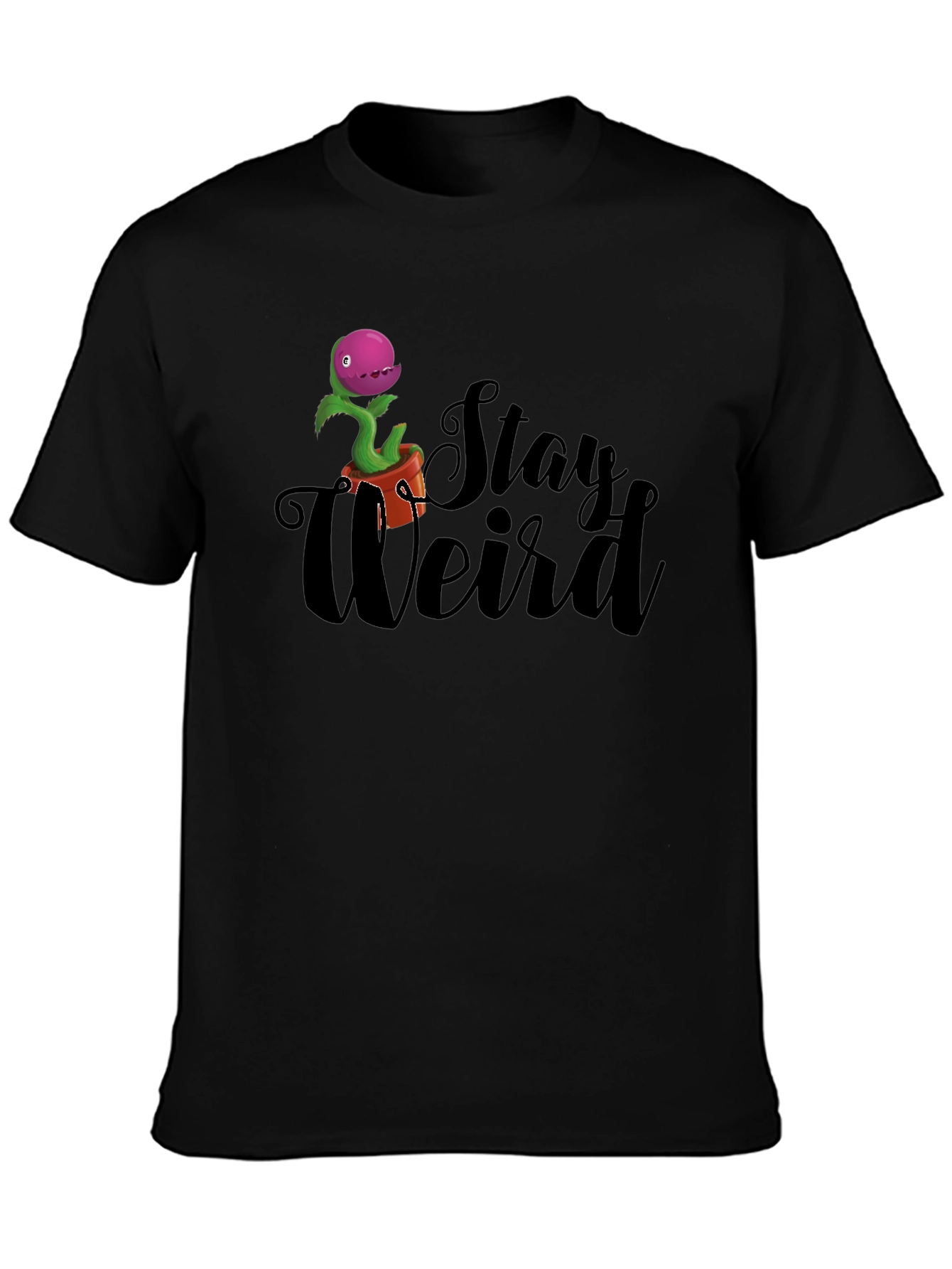 Stay Weird Venus Flytrap T-Shirt - Black