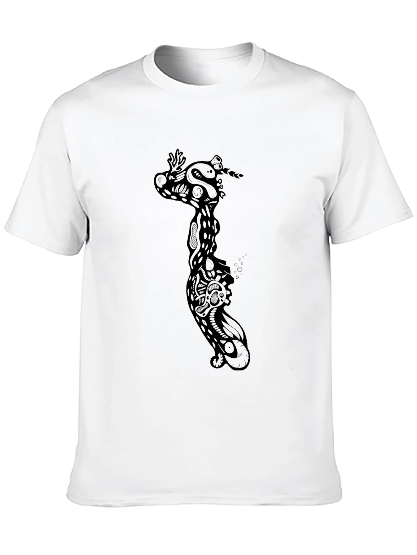 Black Graphic Print Crew Neck T-Shirt